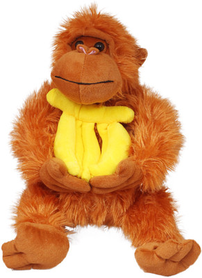 

Tickles Monkey with banana - 38 cm(Brown)