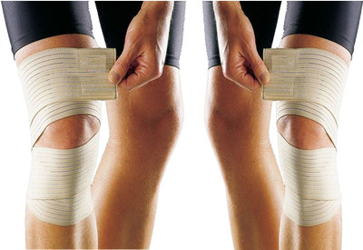 

KING FITNESS KNEE WRAPS (SET OF 2) FOR WEIGHT LIFTING, KNEE PAINS, ARTHRITIS, SWELLING Knee Support(Beige