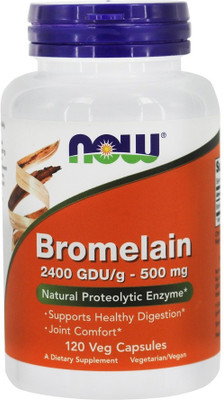 

Now Foods BROMELIAN 2400 GDU/500MG 120 Nos(120 No)