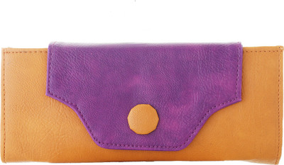 

Fantosy Women Tan, Purple Artificial Leather Wrist Wallet(8 Card Slots), Tan and purple