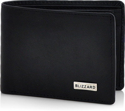 

Blizzard Men Black Genuine Leather Wallet(5 Card Slots)