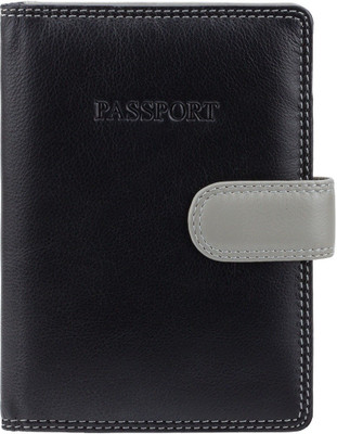 

Visconti Women Casual Black Genuine Leather Document Holder(4 Card Slots), Black & multi