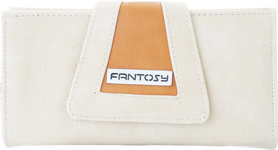 

Fantosy Women White Artificial Leather Wrist Wallet(4 Card Slots), Cream
