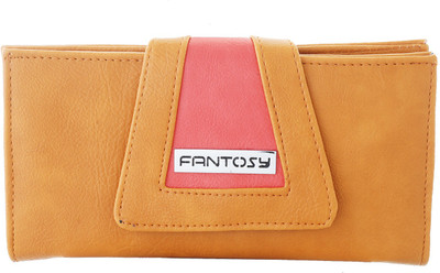 

Fantosy Women Casual Beige Artificial Leather Wrist Wallet(4 Card Slots), Tan