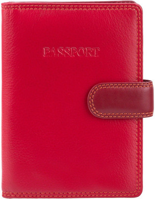 

Visconti Women Formal Red Genuine Leather Document Holder(4 Card Slots), Red & multi