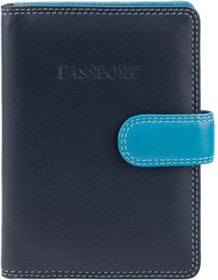 

Visconti Women Casual Blue Genuine Leather Document Holder(4 Card Slots), Blue & multi