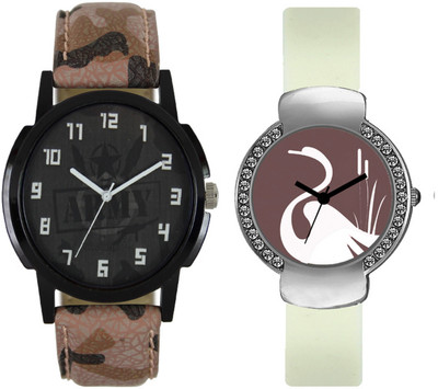 

SRK ENTERPRISE New Couple Watch With Stylish And Designer Printed Dial Fast Selling L_V30 Watch - For Men & Women