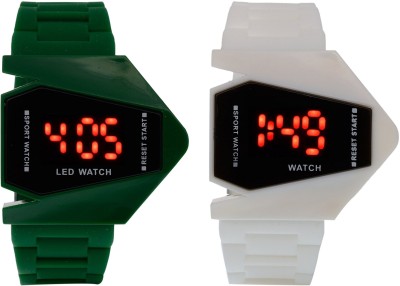 vk sales Green And White Watch  - For Boys   Watches  (vk sales)