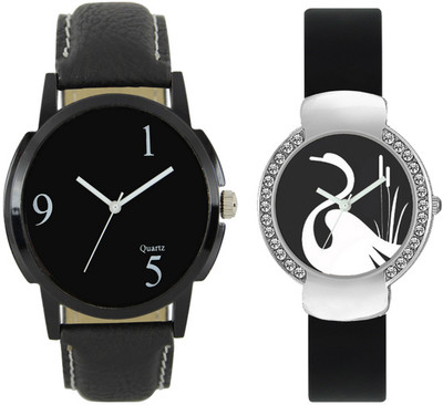 View SRK ENTERPRISE New Couple Watch With Stylish And Designer Printed Dial Fast Selling L_V56 Watch  - For Men & Women Wrist Watches Price Online(SRK ENTERPRISE)