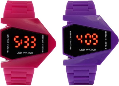 vk sales Pink And Purple Color Rocket Watch  - For Boys   Watches  (vk sales)