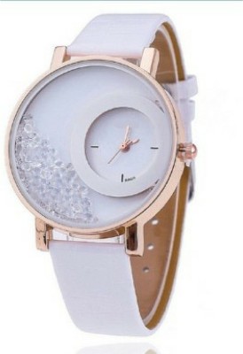 vk sales White Color With Diamond Dial Watch  - For Women   Watches  (vk sales)