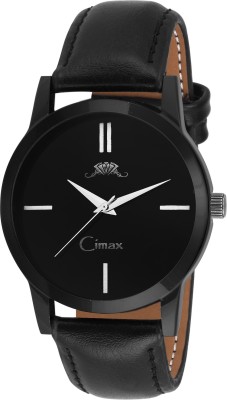 Cimax Black Dial Leather Strap Watch  - For Men & Women   Watches  (Cimax)