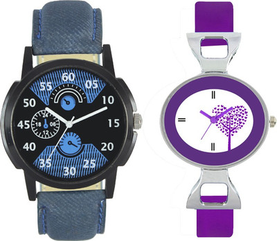 CM Couple Watch With Stylish And Designer Dial Fast Selling LV06 Watch - For Men & Women