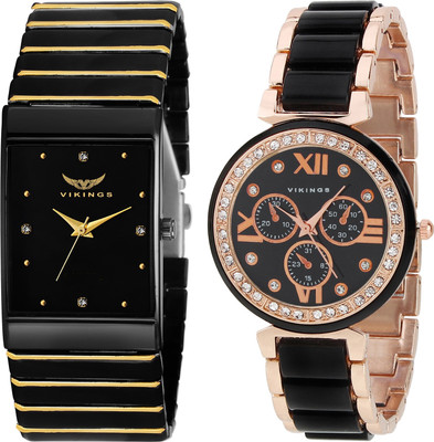 

VIKINGS LATEST STYLISH SQUARE AND ROUND FASHIONABLE COMBO ( PARTY WEAR FORMAL AND CASUAL) Watch - For Men & Women