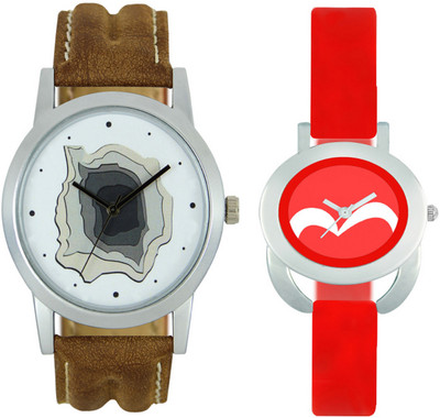 SRK ENTERPRISE New Couple Watch With Stylish And Designer Printed Dial Fast Selling L_V84 Watch - For Men & Women