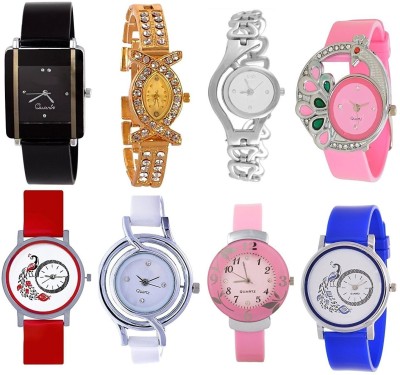 Rage Enterprise New Stylish Combo Gift Set Watches Pack Of-8 For Woman And Girls Watch  - For Girls   Watches  (Rage Enterprise)