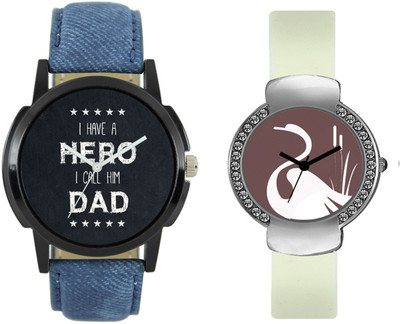 

SRK ENTERPRISE New Couple Watch With Stylish And Designer Printed Dial Fast Selling L_V70 Watch - For Men & Women