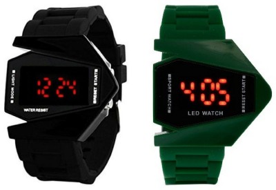 vk sales Black And Green Rocket Watch  - For Boys   Watches  (vk sales)