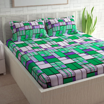 

Divine Casa 104 TC Cotton Double Printed Bedsheet(Pack of 1, Multicolor)