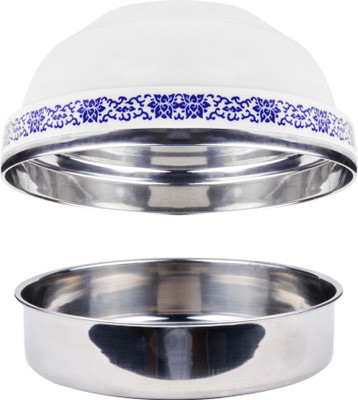 

UNTOLD Stainless Steel Plastic Coated Bowl with Lid Stainless Steel,Plastic Bowl(Blue & White) Silver, Plastic Bowl(Blue, White, Pack of 1)