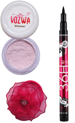 

VOZWA Light Copper Shimmer Powder, EyeLiner and band.(Set of 3)