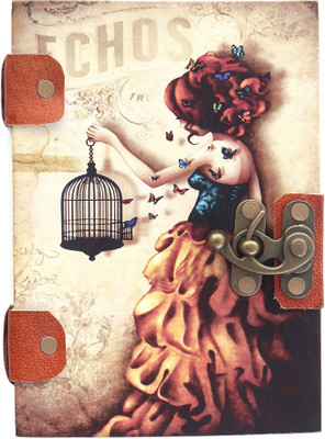 

Craft Play A5 Diary(Handmade Diary With Lock, Multicolor)