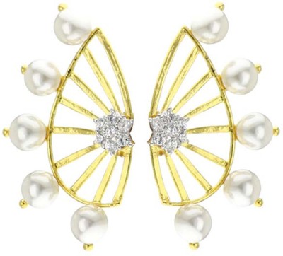 Flipkartcom  Buy RozMili gold plated American diamond stud earrings for  kids  girls Diamond Metal Stud Earring Online at Best Prices in India