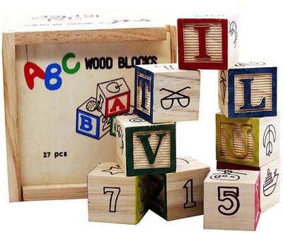 

Smiles Creation Alphabets and Numbers Wooden Blocks Set Of 27Pcs Toy For Kids(Multicolor)