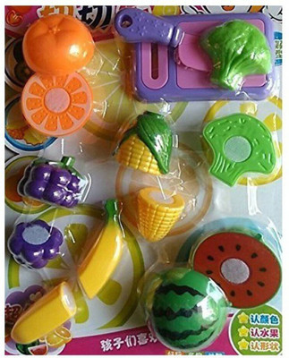 

Radhe Fruits Cutting Play Toy Set with Velcro, Multi Color