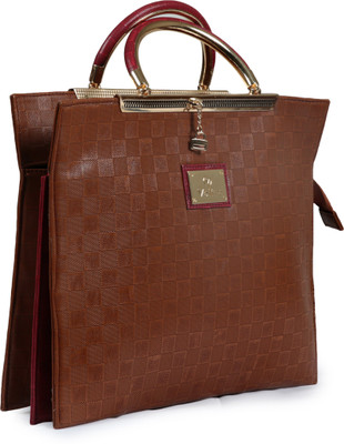 

velina Women Casual Brown Leatherette Hand-held Bag