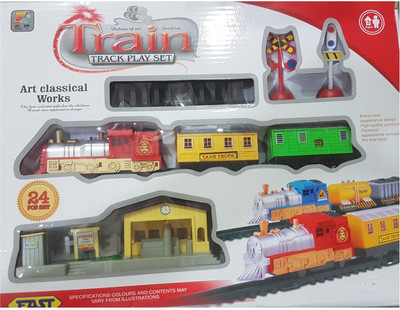 

AS Train Play Set with Tracks & Accessories(Multicolor)