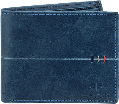 

Walrus Men Casual Blue Genuine Leather Wallet(7 Card Slots)