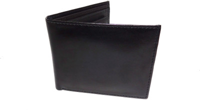 

tom venice Men Black Genuine Leather Wallet(4 Card Slots), Smooth black