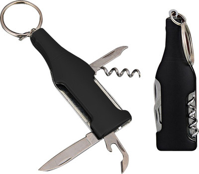 

Shadowfax KEYCHAIN Metal Wine Bottle Shape Keychain with 5 Tools Bottle Opener(Pack of 1)