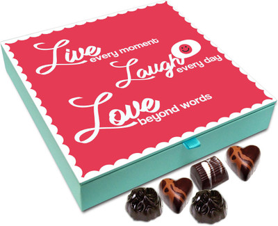 

Chocholik Gift Box - Live Every Moment Laugh Every Day Chocolate Box - 9pc Truffles(108 g)