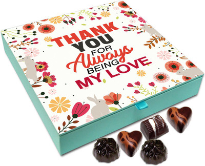 

Chocholik Gift Box - Thank You For Always Being My Love Chocolate Box - 9pc Truffles(108 g)