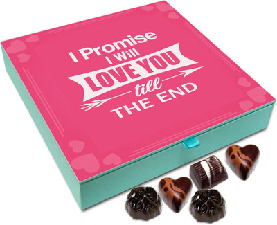 

Chocholik Gift Box - I Promise I Will Love You Till End Chocolate Box - 9pc Truffles(108 g)