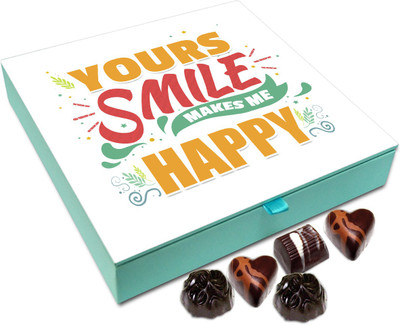 

Chocholik Gift Box - Your Smiles Make Me Happy Chocolate Box - 9pc Truffles(108 g)