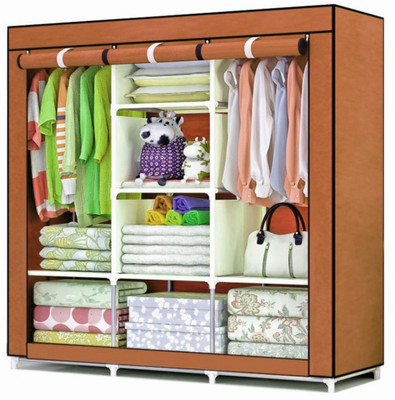 

ShopyBucket Stainless Steel Collapsible Wardrobe(Finish Color - Brown)