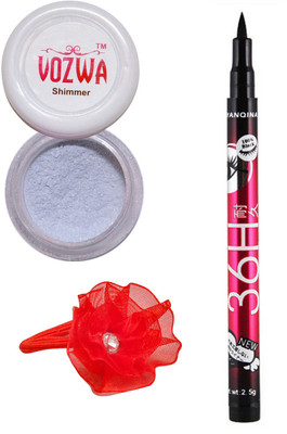 

VOZWA Silver Shimmer Powder, Sketch Eyeliner and band.(Set of 3)