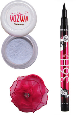 

VOZWA Silver Shimmer Powder, EyeLiner and band.(Set of 3)