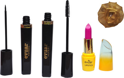 

Evuar Eye Liner, Mascara, Lipstick and Band(Set of 4)