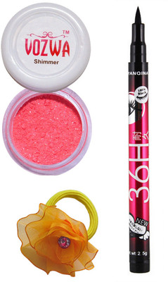 

VOZWA Red Shimmer Powder, Sketch Pen EyeLiner and band.(Set of 3)