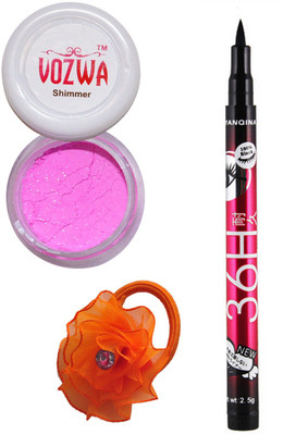 

VOZWA Pink Shimmer Powder, Pen Eyeliner and band.(Set of 3)