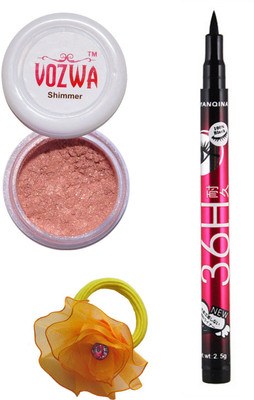 

VOZWA Copper Shimmer Powder, Sketch Pen EyeLiner and band.(Set of 3)