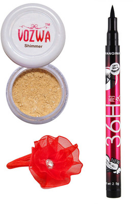 

VOZWA Golden Shimmer Powder, Sketch Eyeliner and band.(Set of 3)