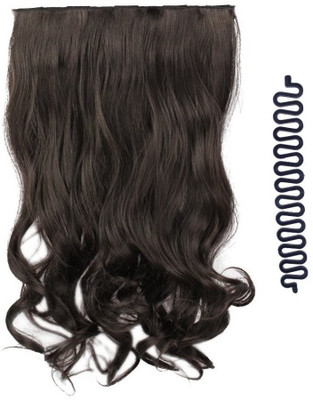 

Kabello Hair Extension Curly 24 inches Long Black with Braid Tool(Set of 14)