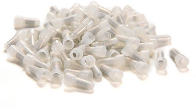 

BalRama Wire Joints CE2 Plastic End Cap Terminals Crimp Closed End Wire Connector(White, Pack of 100)