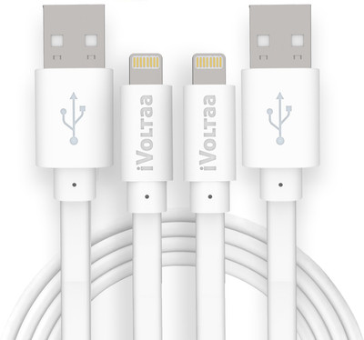 

iVoltaa Pack of 2 - MFI certified Lightning Cable(White)
