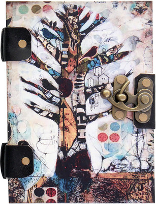 

Craft Play A5 Diary(Tree Print Special Binding With Lock, Multicolor)